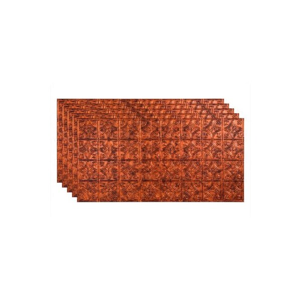 Acoustic Ceiling Products Fasade Traditional Syle # 1 - 48-3/8" x 24-3/8" PVC Glue Up Tile in Moonstone Copper - PG5018 - main